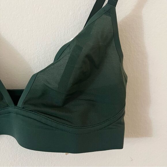 Aerie Dark Green Sycamore SMOOTHEZ Mesh Bralette Size‎ XS NWT - Picture 6 of 11